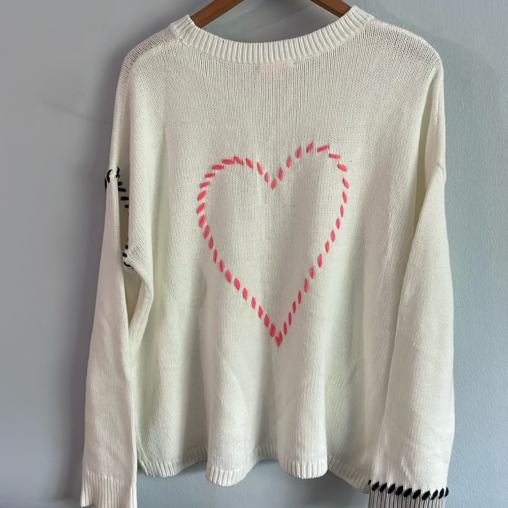 Lisa Todd Baseball Sweater Size Large